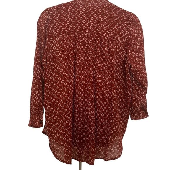 Madewell women's cotton 3/4 button up light weight top size xs - Picture 2 of 3